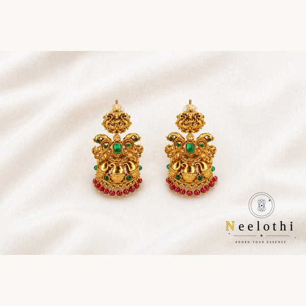 Madhurakshi Green Red Earing